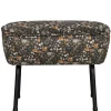55x40x46 Retrohocker mit Samt Blumen Muster - Esdrega