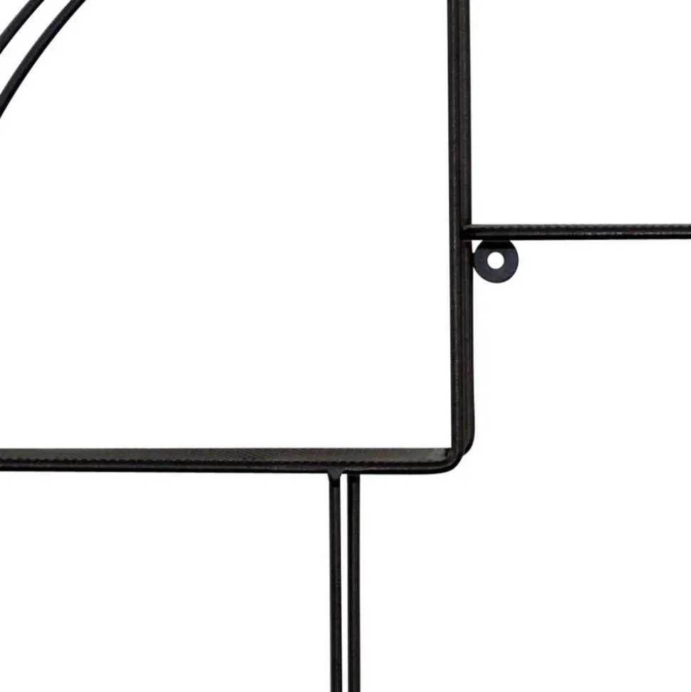 50x50x12 Rundes Wandregal in Schwarz - Anatana