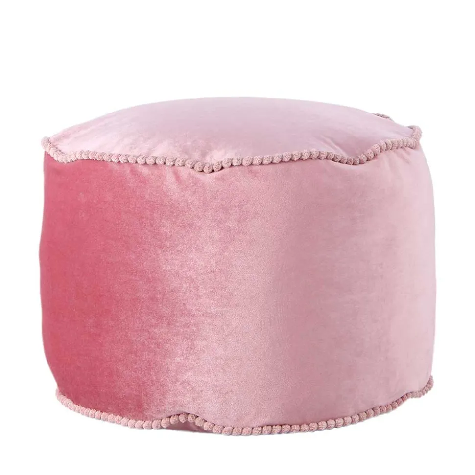 47x32x47 Samt Hocker Pouf in Rosa - Strada