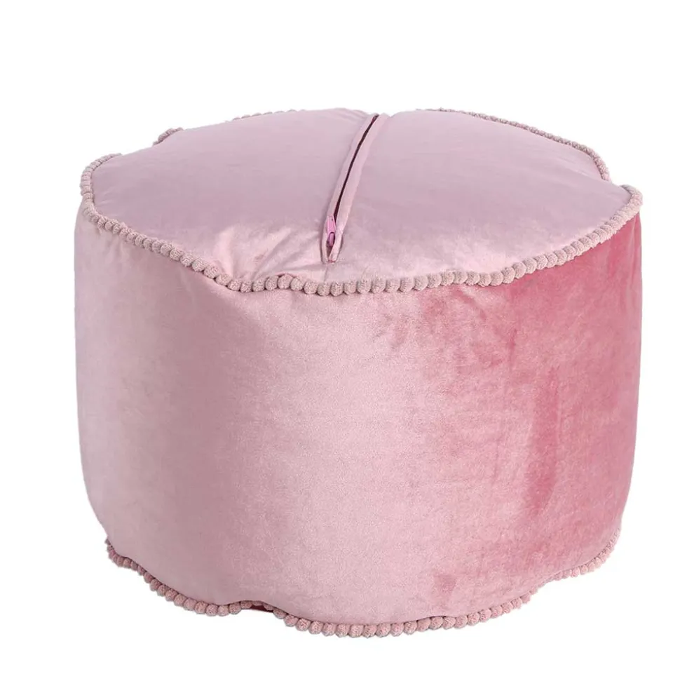 47x32x47 Samt Hocker Pouf in Rosa - Strada