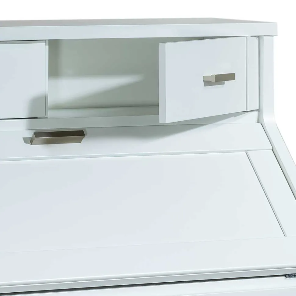 85x117x44 Scandi Chic Sekretär in Weiß - Pray