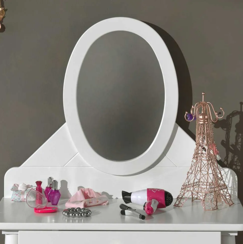 70x140x40 Schminkkonsole mit Spiegel & Schublade - Zimventa