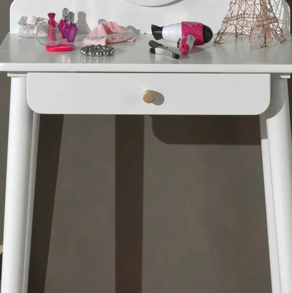 70x140x40 Schminkkonsole mit Spiegel & Schublade - Zimventa