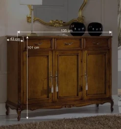 135x101x43 Schrank im Italienischen Stil - Carlenna