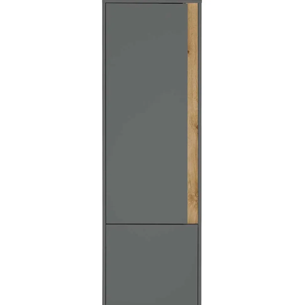 50x158x40 Schrank in Anthrazit mit Wildeiche - Ahilav