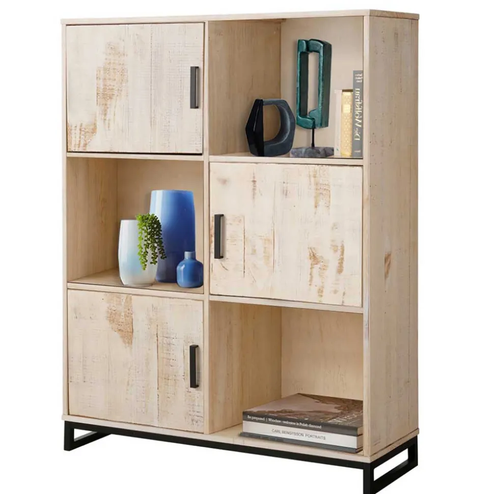 110x140x39 Schrank mit 3 Türen & 3 Fächern - Pseino