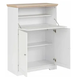 81x116x39 Schreibschrank Sekretär in Weiß - Akedra
