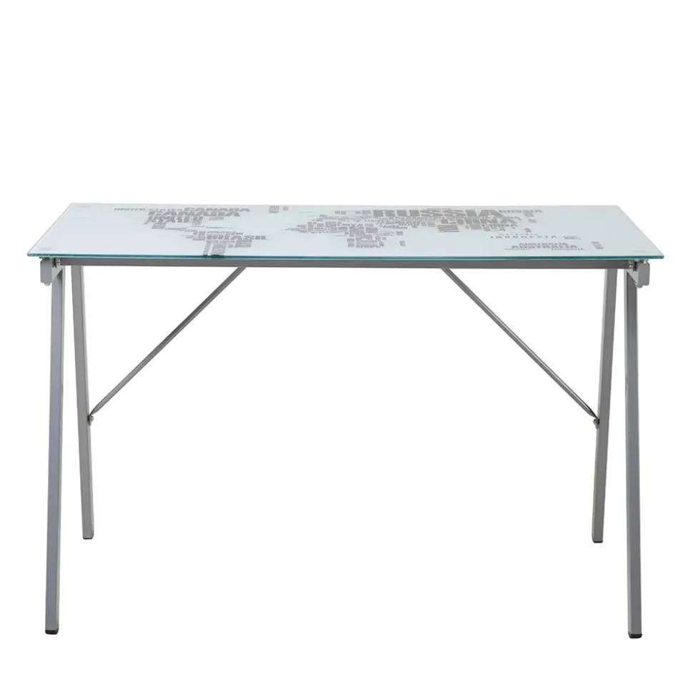 113x73x58 Schreibtisch aus bedrucktem Glas - Ugolina