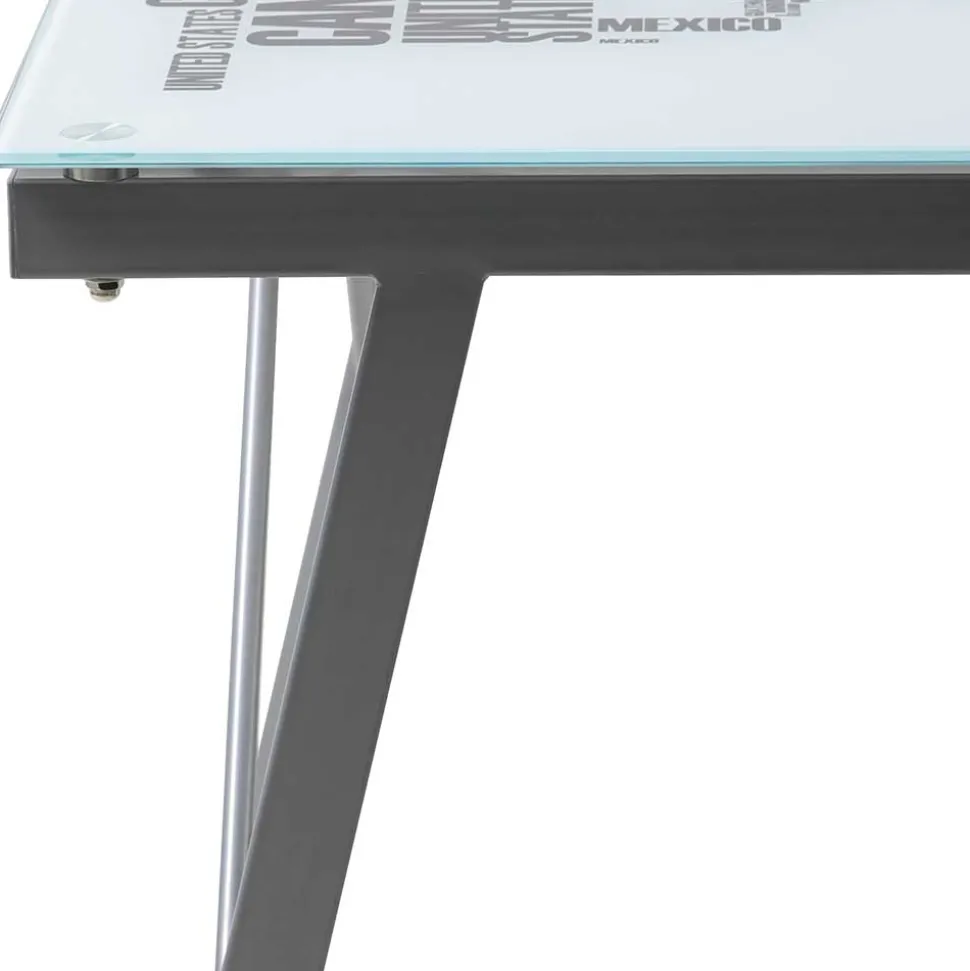 113x73x58 Schreibtisch aus bedrucktem Glas - Ugolina