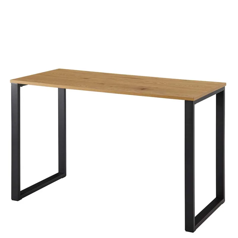 120x76x60 Schreibtisch in Eiche & Schwarz - Tiorondo