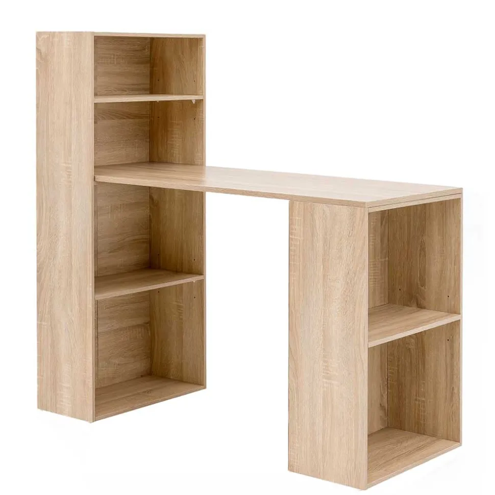 120x120x53 Schreibtisch mit 2 Regalen - Sunset