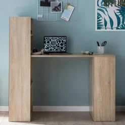 120x120x53 Schreibtisch mit 2 Regalen - Sunset