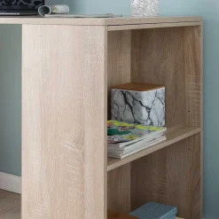 120x120x53 Schreibtisch mit 2 Regalen - Sunset