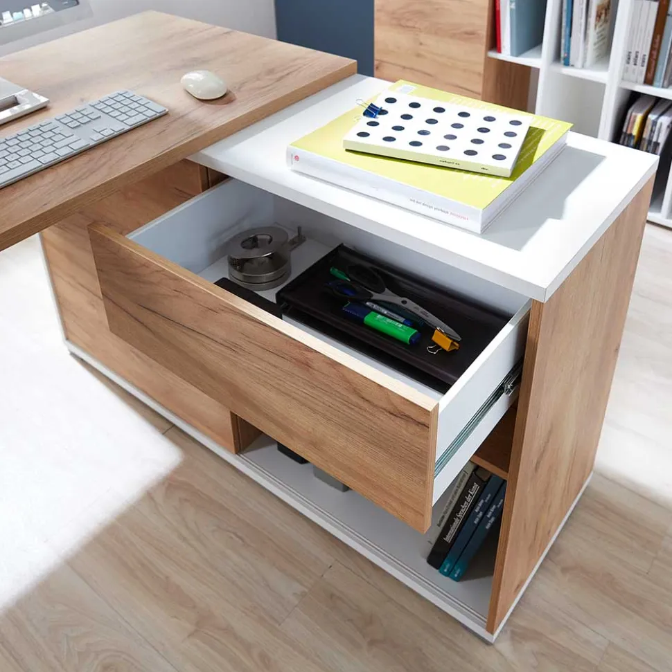 120x75x117 Schreibtisch mit Anbauregal - Situatica