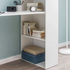 120x120x53 Schreibtisch Regal Kombi in Weiß - Ricana