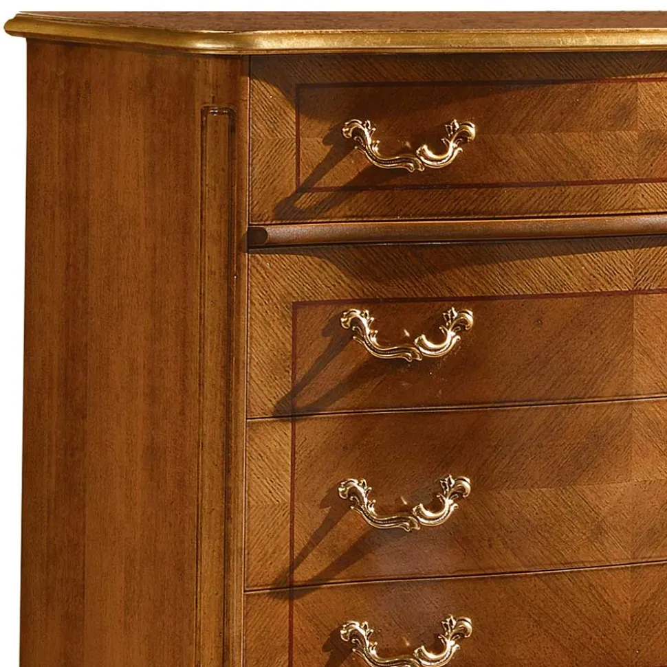 101x100x46 Schubladen-Kommode in Nussbaum - Aciara