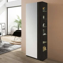 63x180x35 Schuh Schrank in Schwarzgrau - Raven