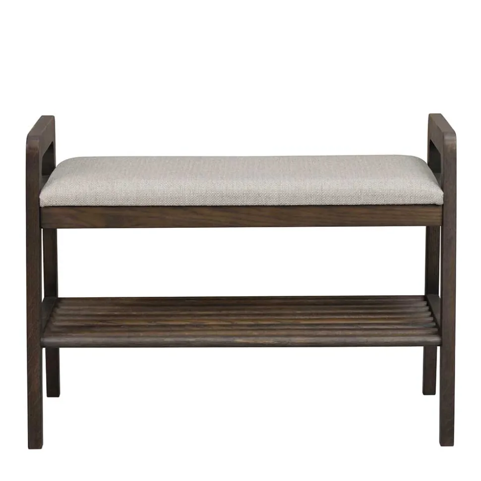 75x55x40 Schuhbank in Eiche Dunkelbraun - Cora