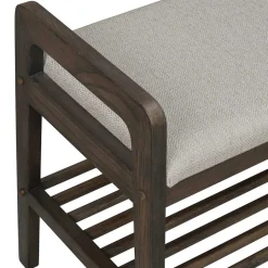 75x55x40 Schuhbank in Eiche Dunkelbraun - Cora