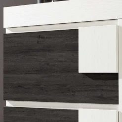 90x94x30 Schuhklapper in Weiß & Schwarzgrau - Celorma