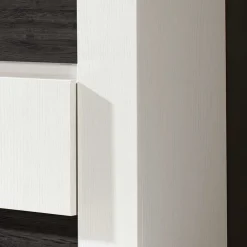 90x94x30 Schuhklapper in Weiß & Schwarzgrau - Celorma