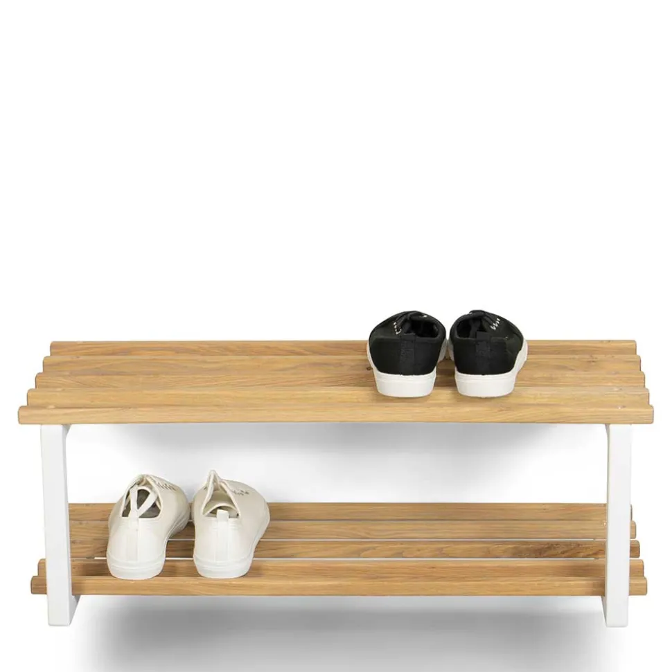 71x26x34 Schuhregal in Eiche & Weiß - Marcios