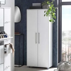 65x164x30 Schuhschrank mit Doppeltür in Weiß - Yoco