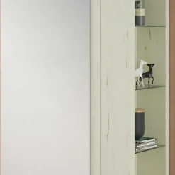 63x180x35 Schuhschrank mit Seitenregal & Spiegeltür - Bizkaia