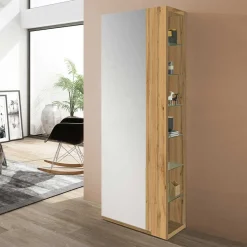 63x180x35 Schuhschrank mit Spiegeltür & Regal - Arjama