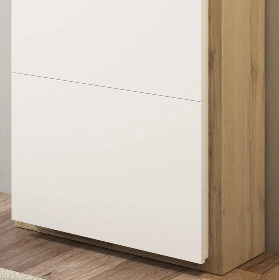 60x154x27 Schuhschrank mit vier Klappfächern - Cernal