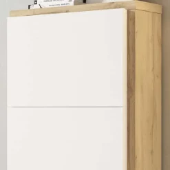 60x154x27 Schuhschrank mit vier Klappfächern - Cernal