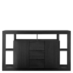 172x102x42 Schwarzes Sideboard in Holzoptik - Bihar