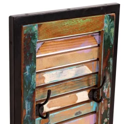 33x99x8 Shabby Chic Garderobenpaneel mit 4 Haken - Vosbadus