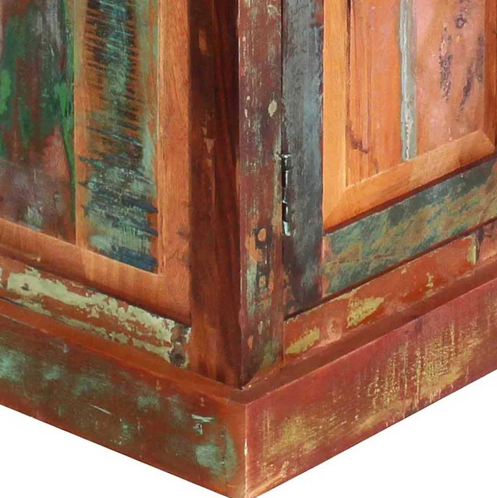 80x80x40 Shabby Chic Kommode in Braun Bunt - Jamaica