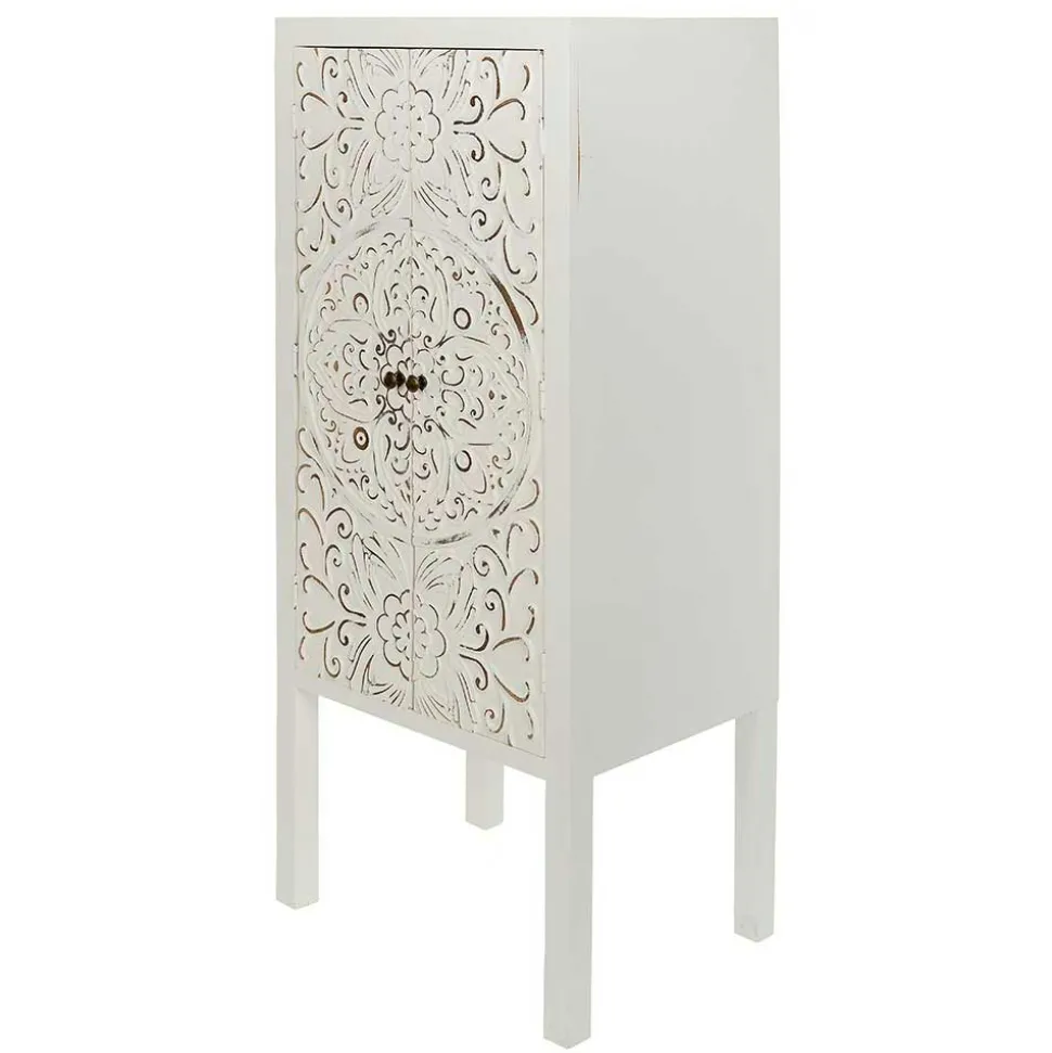 50x121x36 Shabby Chic Schrank mit Ornament Muster - Acacio