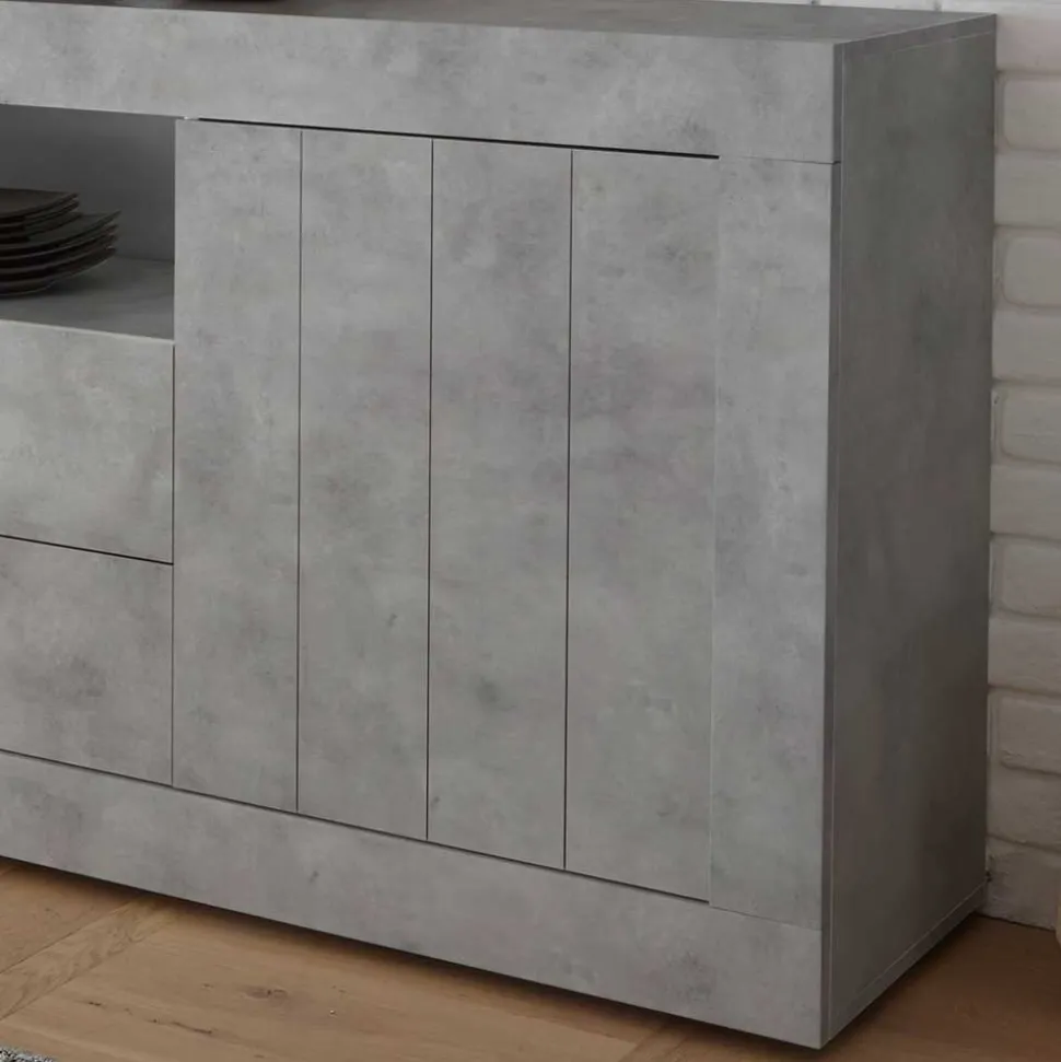 184x86x43 Sideboard in Beton Nachbildung - Lary