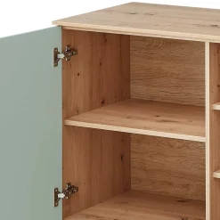 240x77x44 Sideboard in Graugrün und Wildeiche - Yoan