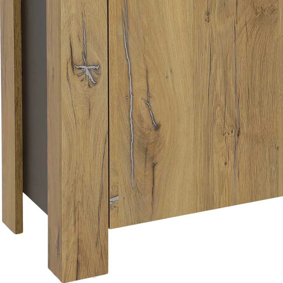 180x86x38 Sideboard in Zinneiche Optik - Traudarian
