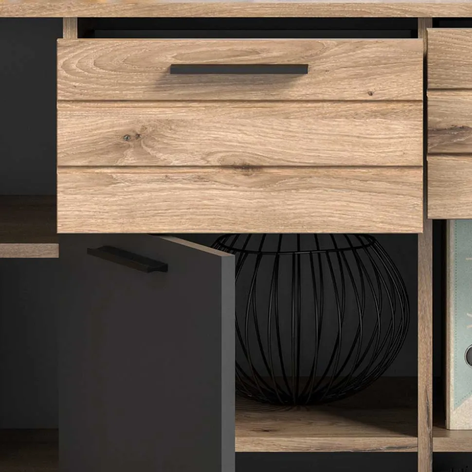 180x87x40 Sideboard mit 2 Schubladen & 4 Türen - Lucios