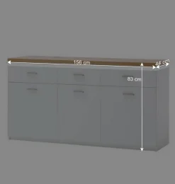 156x83x44 Sideboard mit LED Licht - Caldri