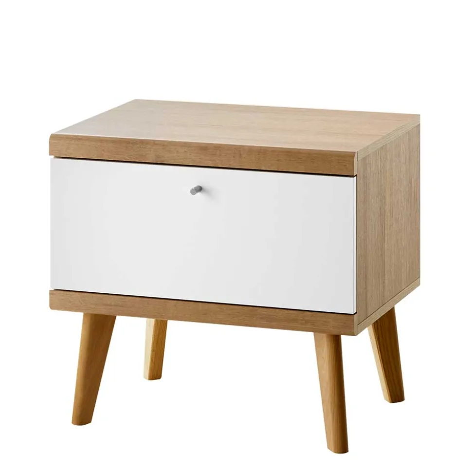 54x50x40 Skandi Nachtkommode mit Klappe - Cablos
