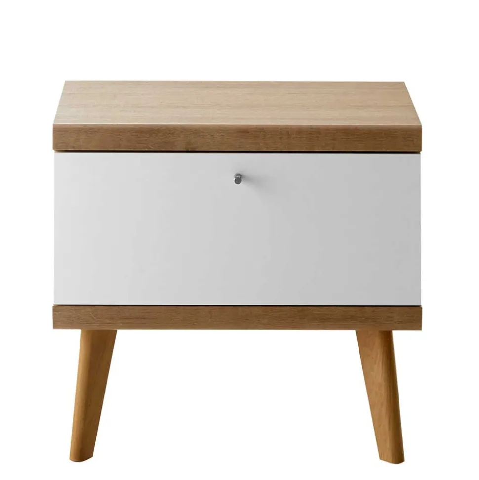 54x50x40 Skandi Nachtkommode mit Klappe - Cablos