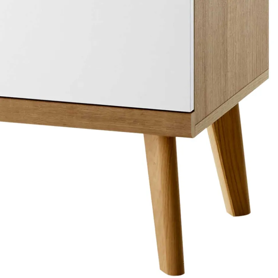 54x50x40 Skandi Nachtkommode mit Klappe - Cablos