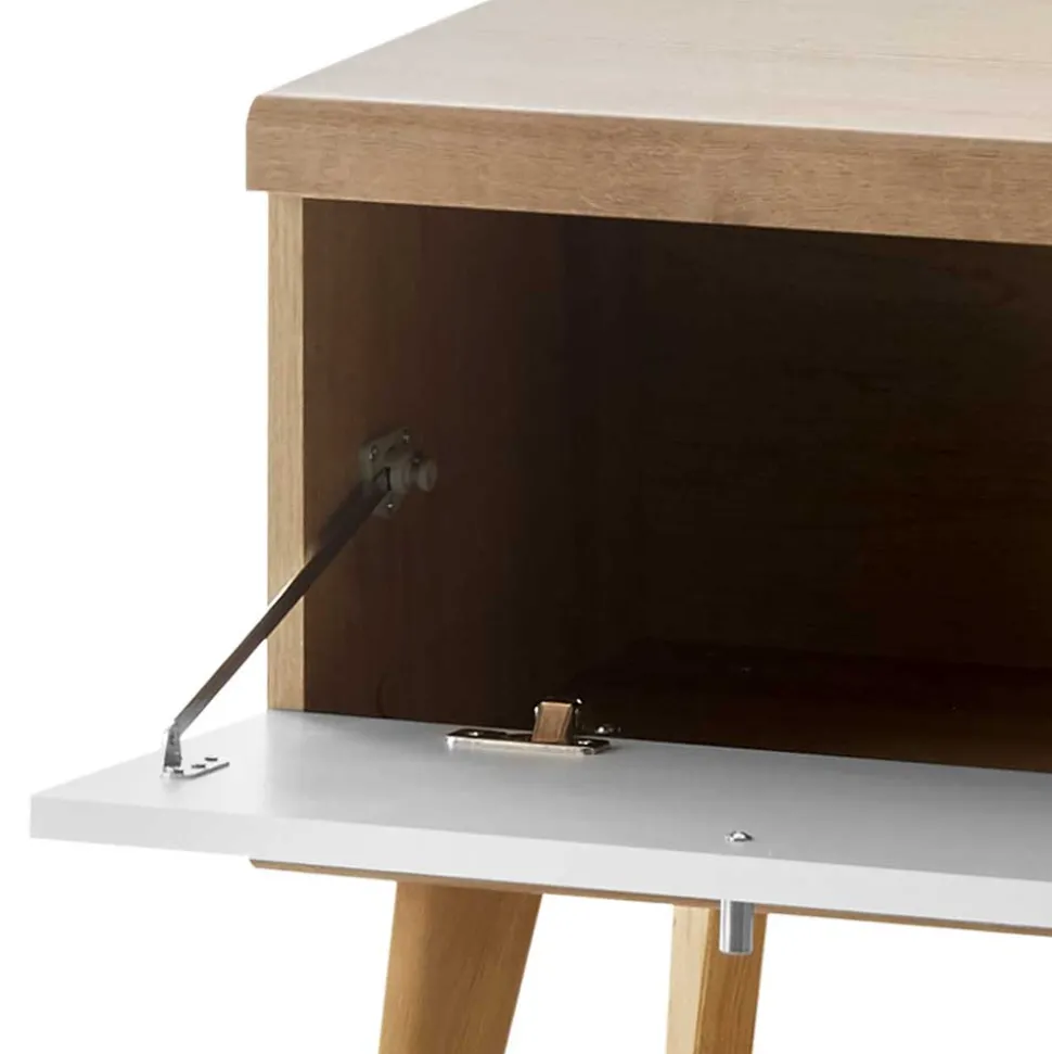 54x50x40 Skandi Nachtkommode mit Klappe - Cablos