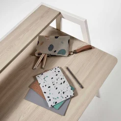 115x91x60 Skandi Schreibtisch mit Aufsatz - Shining