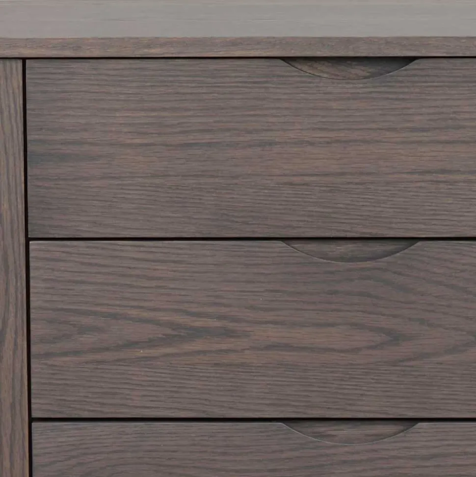 150x85x40 Skandi Sideboard in Eiche Dunkelbraun - Lomarios