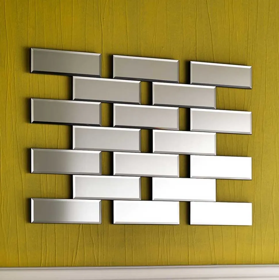 100x70x2 Spiegel in Ziegel Wand Design - Lennart