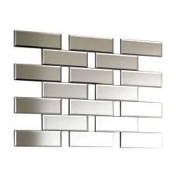 100x70x2 Spiegel in Ziegel Wand Design - Lennart