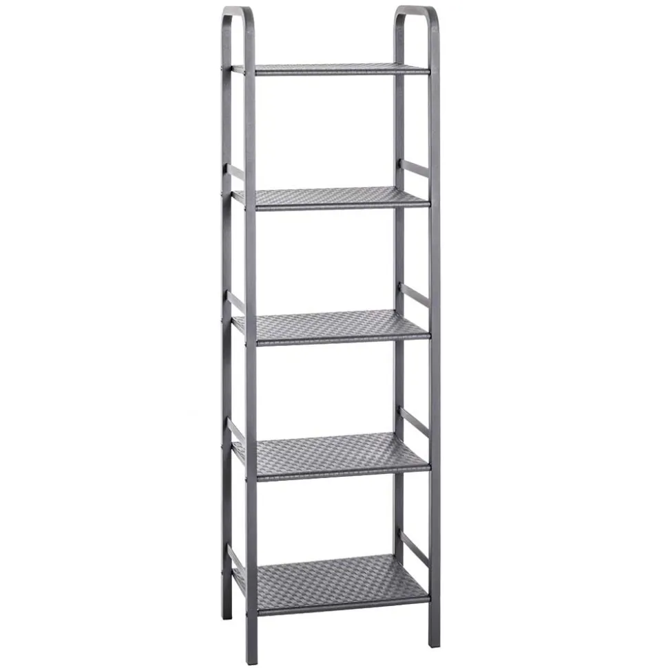 40x137x28 Stahlregal in Grau pulverbeschichtet - Nadiola