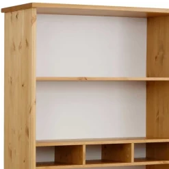 102x188x39 Standregal in Weiß & Honig - Enjes